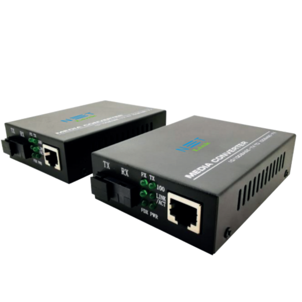 10/100 Base-TX to 100 Base-FX Media Converter - Netlink ICT UAE